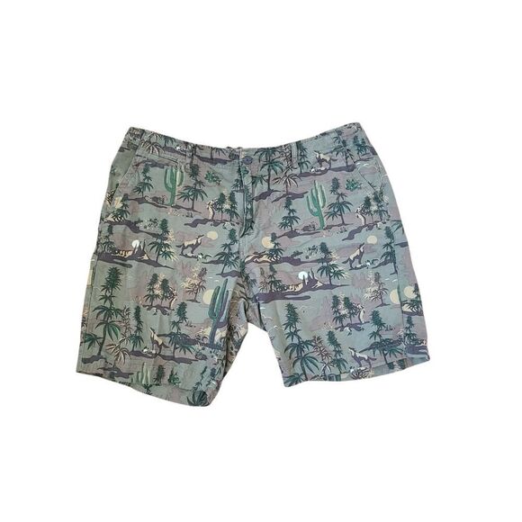Lucky Brand Men's 9" Laguna Linen Blend Flat Front Short, Camo Desert | 38 EUC - Picture 2 of 11